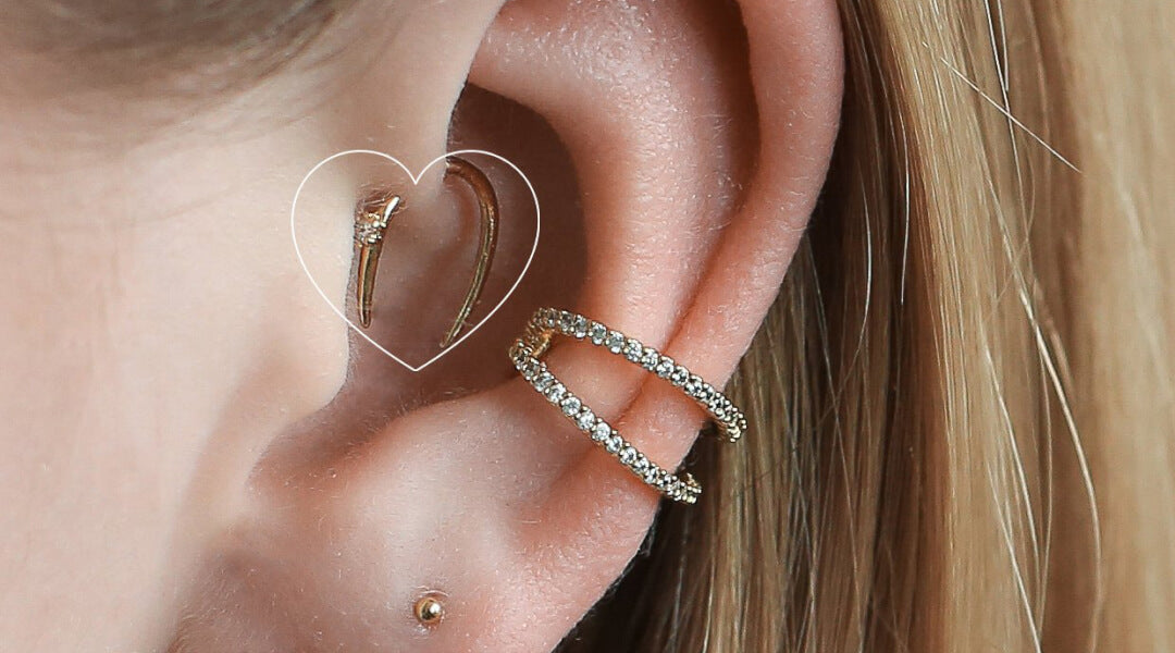 Daith And Double Helix Double Helix Piercing Earrings From Lobe To