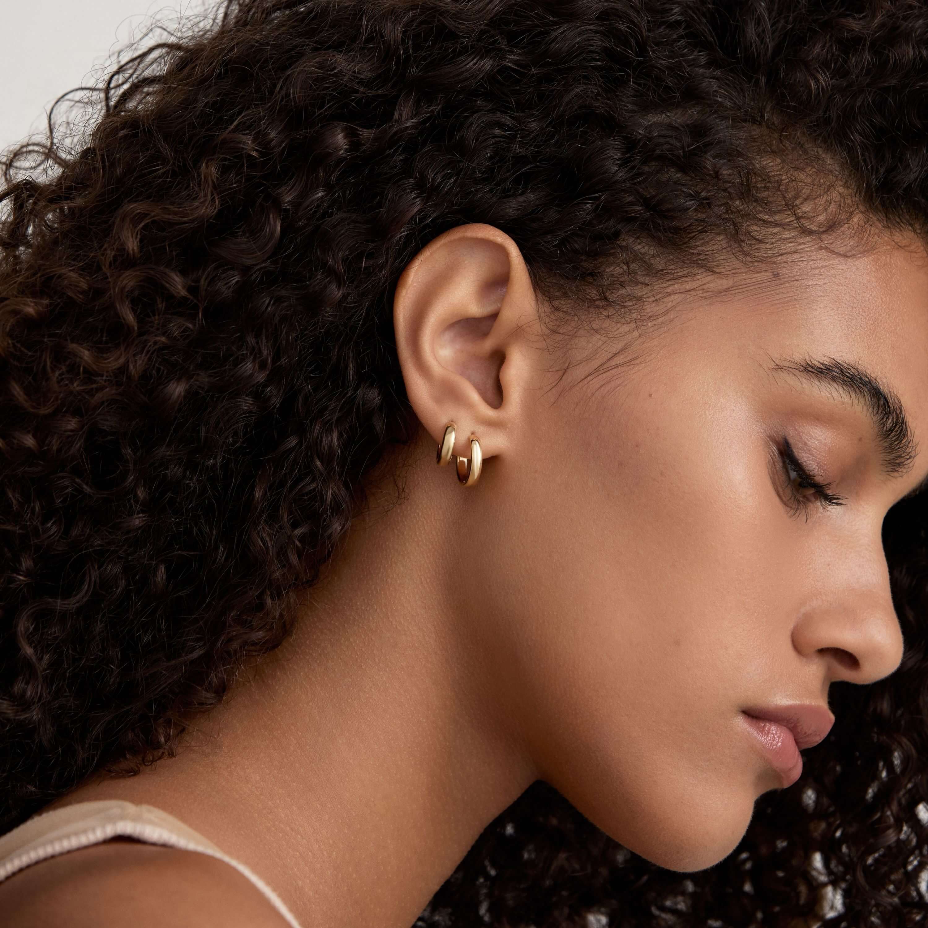 Bold Hoop Duo on Model