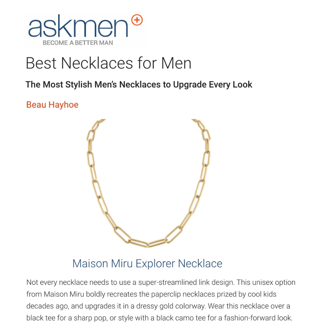 Our Explorer Necklace as seen on Ask Men