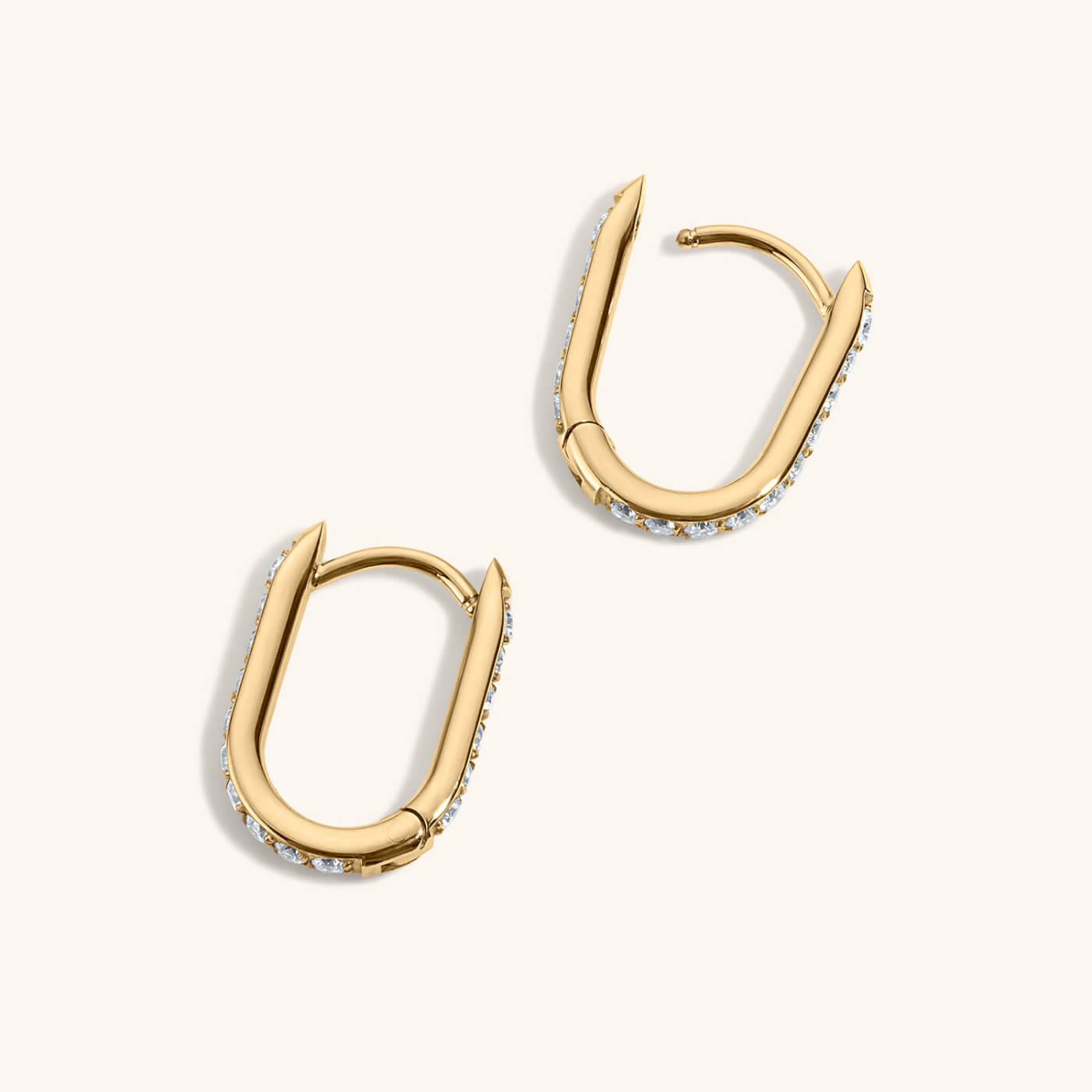 Eternity Baby Halo Oval Hoops - Gold