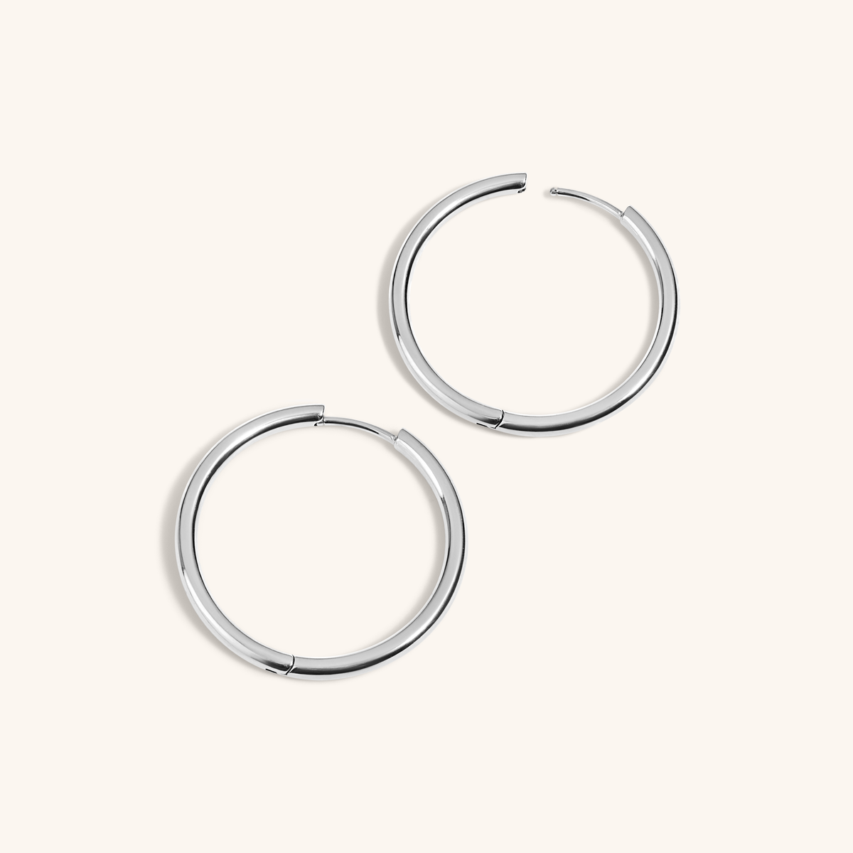 Classic Hoops, 25mm (Silver)