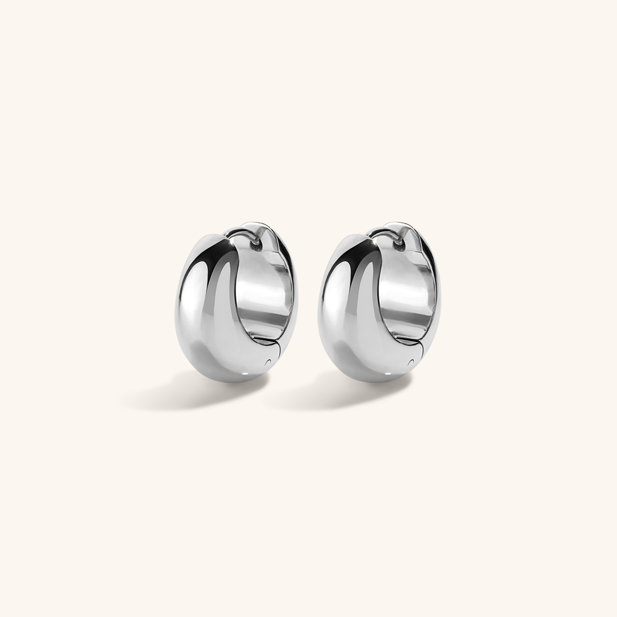 Dewdrop Huggie Hoops - Silver
