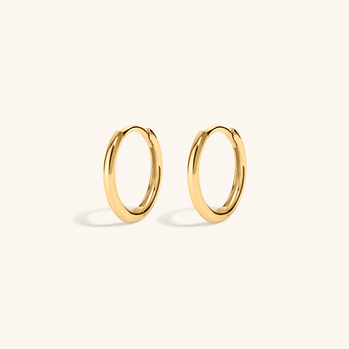 Classic Huggie Hoops in 14k gold