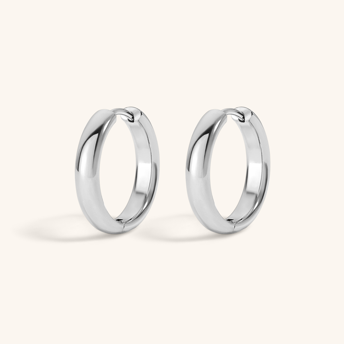 Bold Hoops, 15mm (Silver)