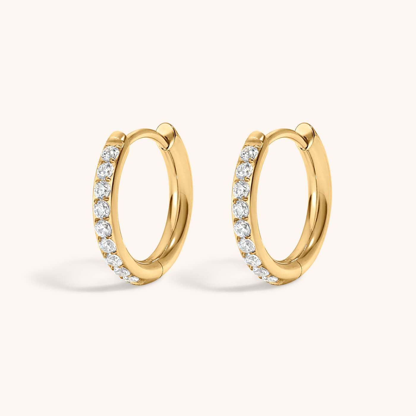 Eternity Hoop Earrings in Titanium (Gold)