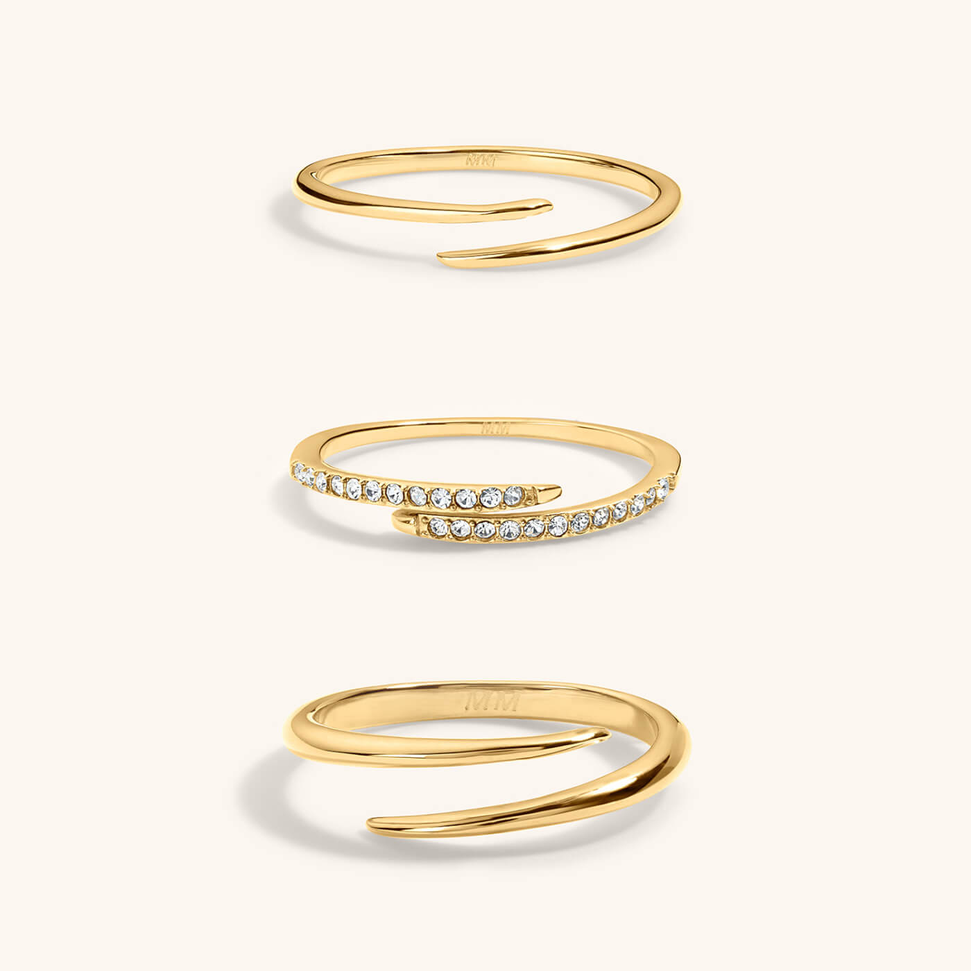 Infinite Stacking Ring Trio (Gold)
