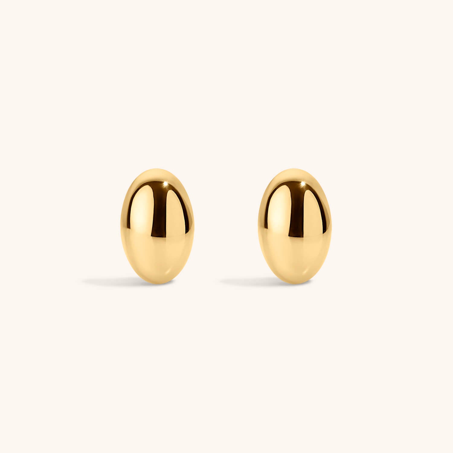 Oval Studs in Gold