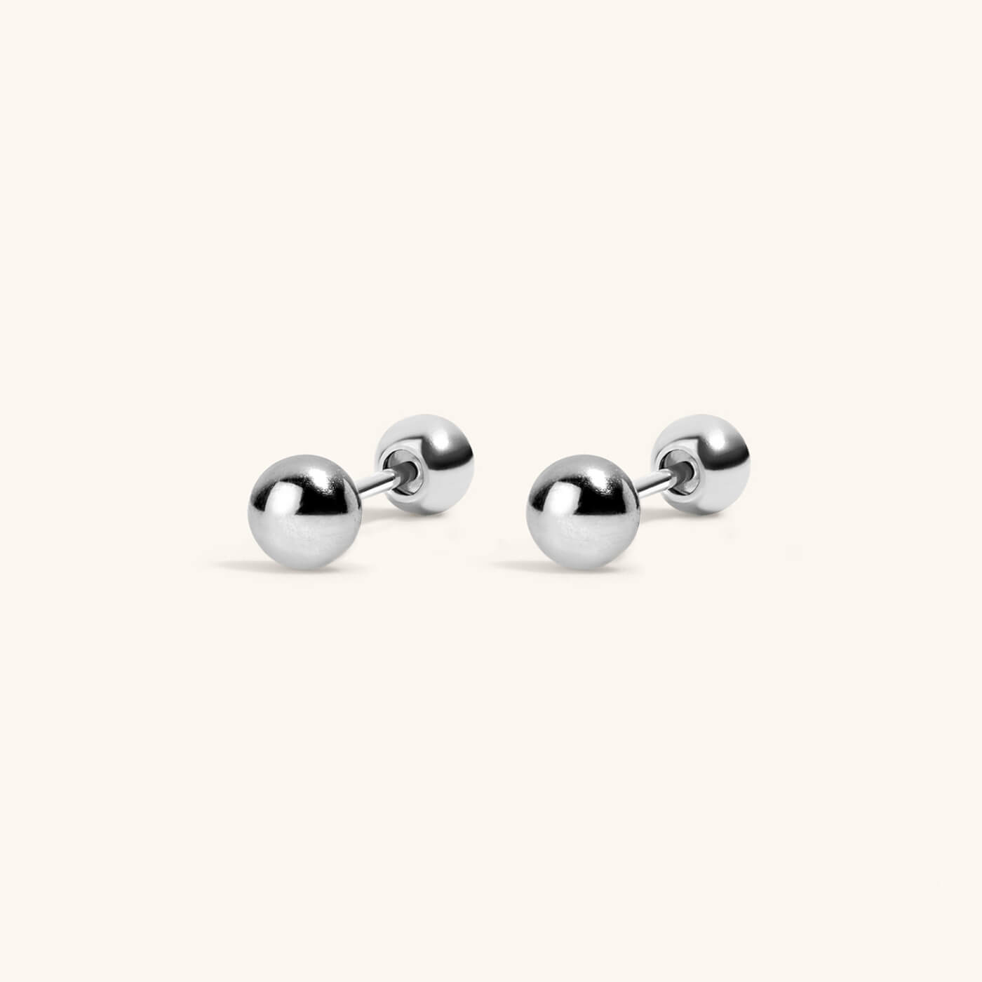 Little Sphere Studs in Titanium (Silver)