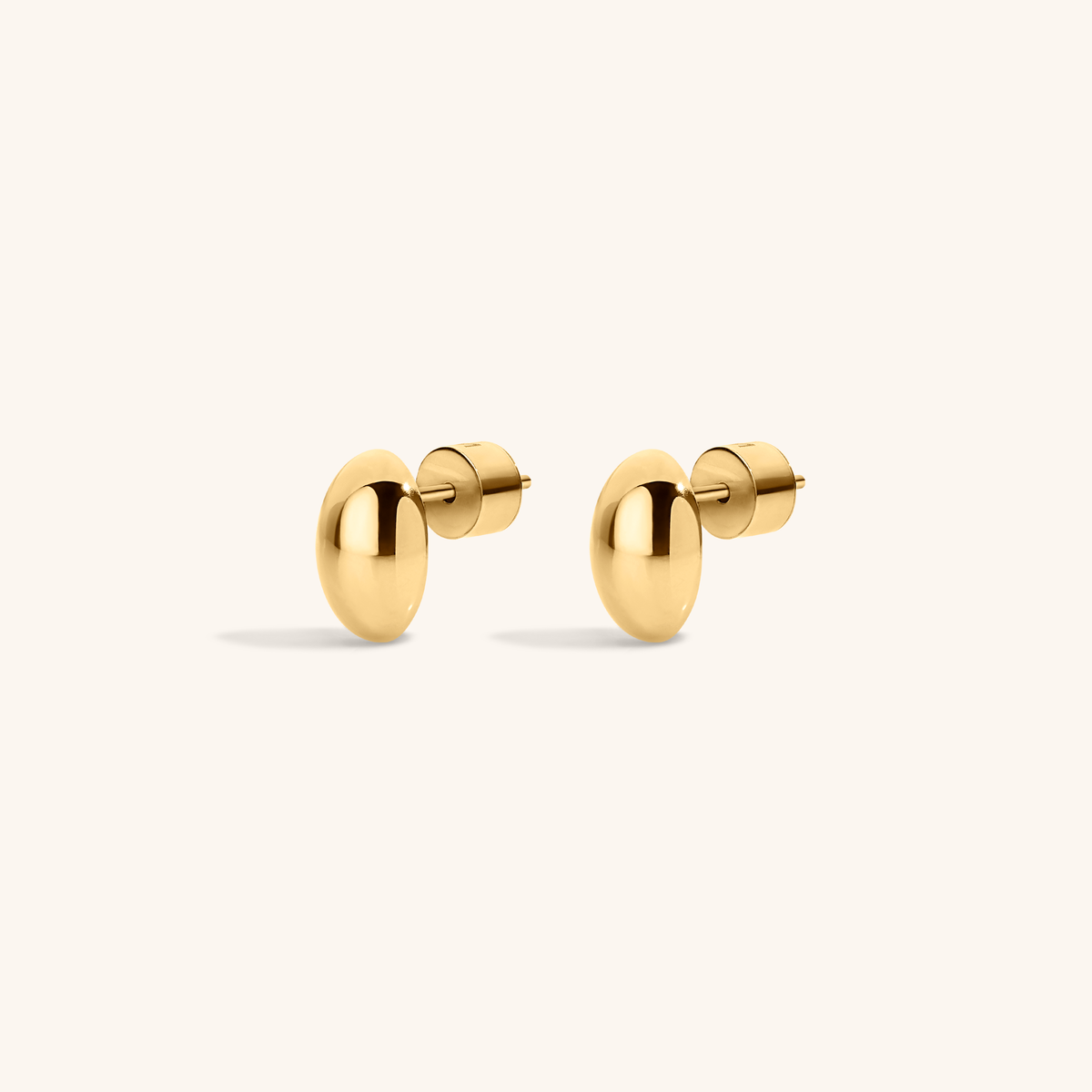 Oval Studs - Gold