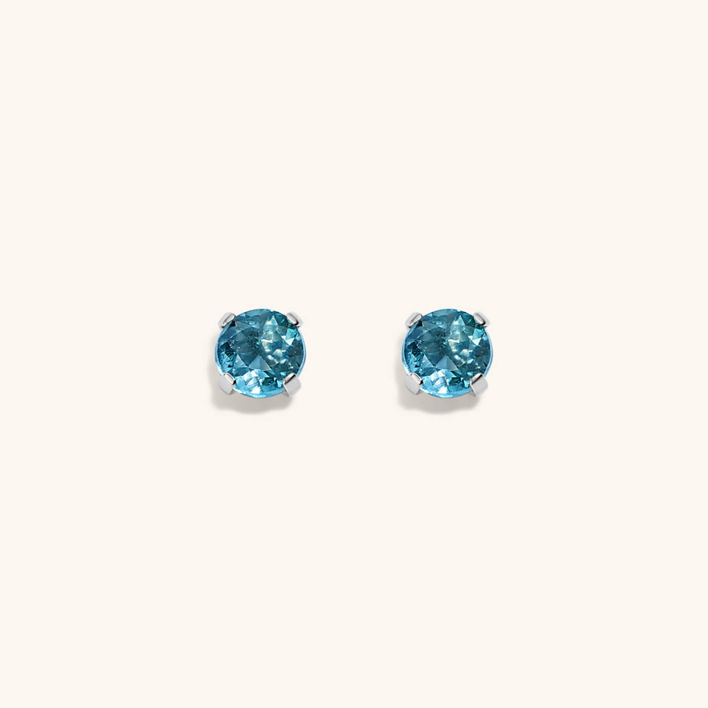 Blue Topaz Nap Earrings (Silver)