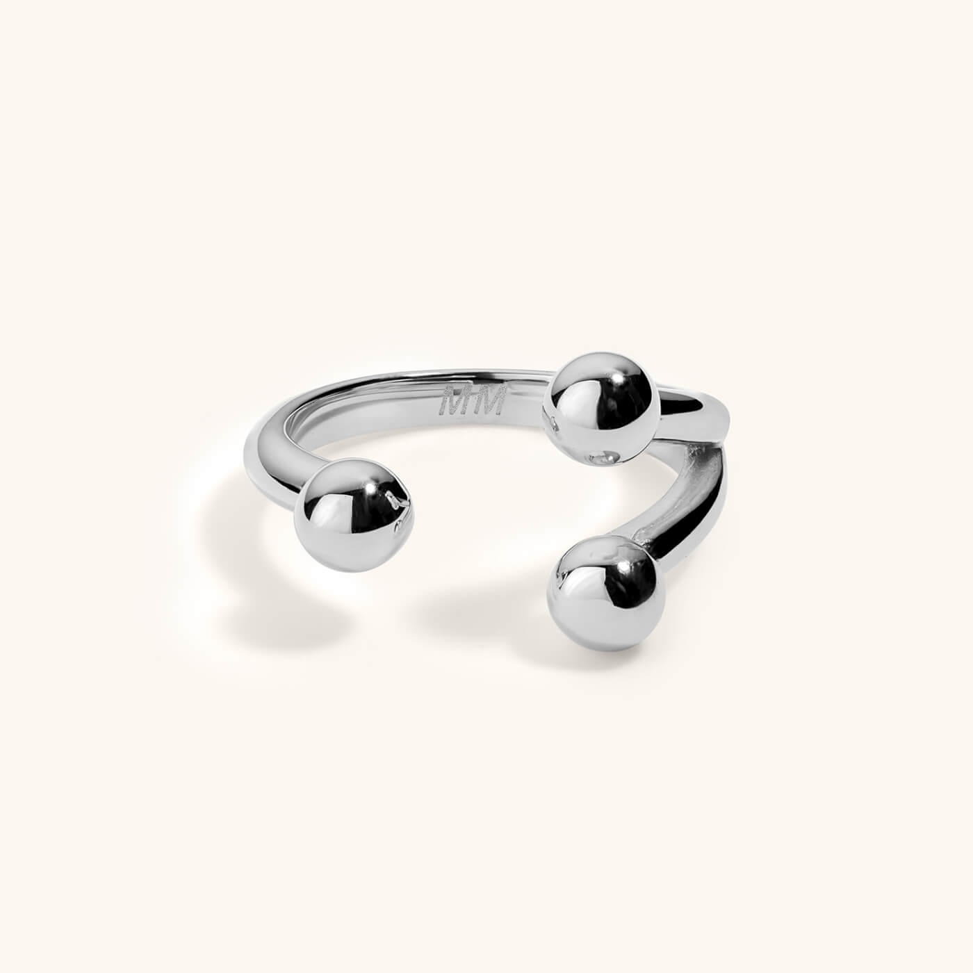 Floating Orb Ring III (Silver)