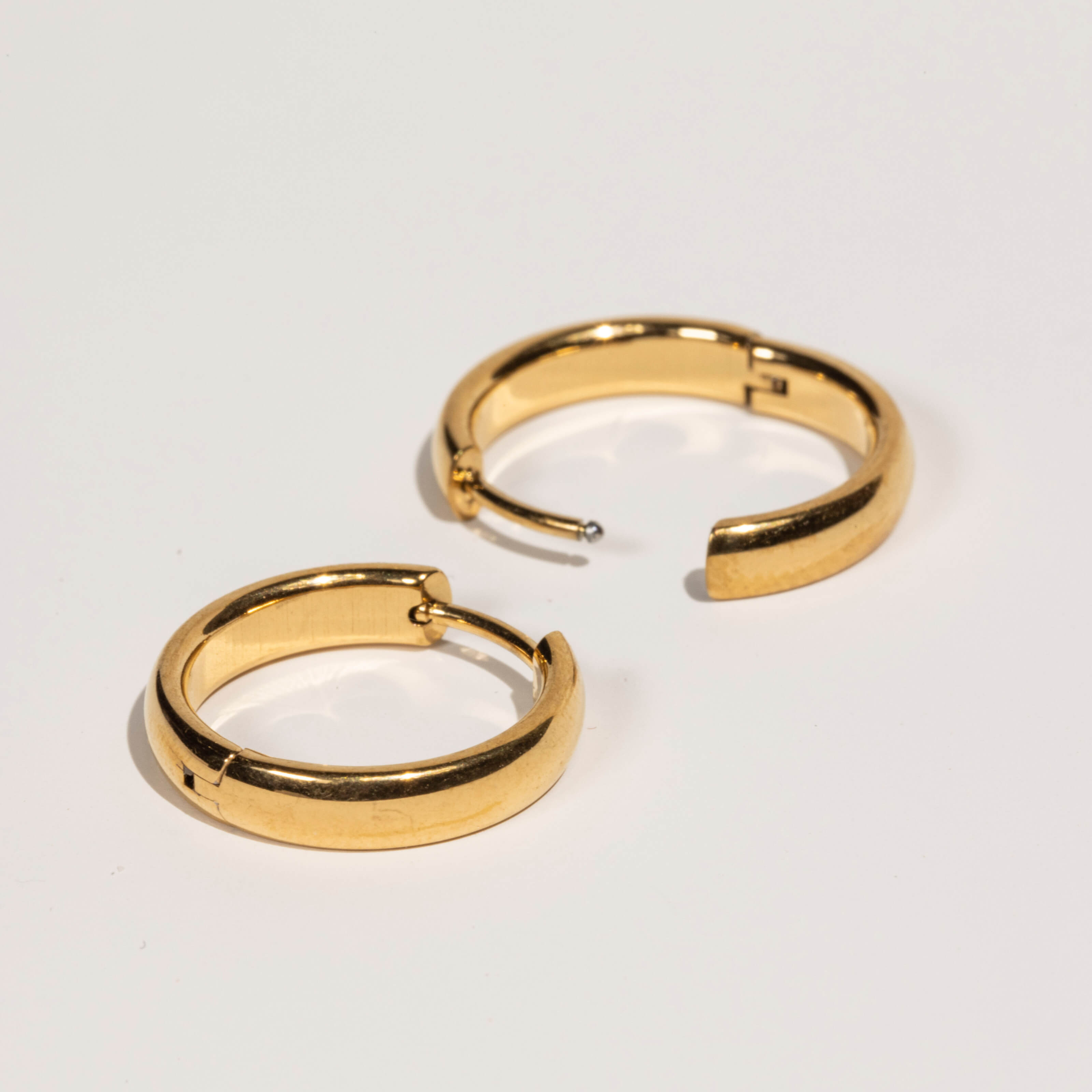 Bold Hoops in Titanium