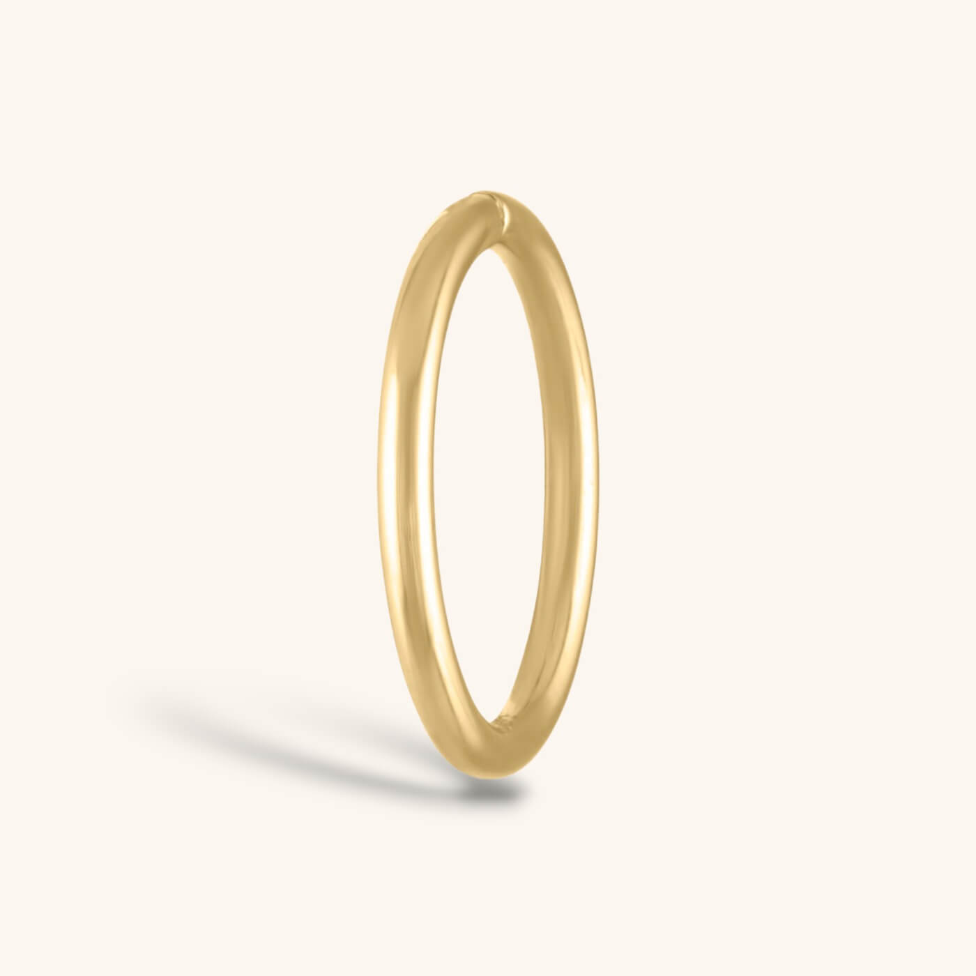 Forever Seamless Hoop in 14k Gold (18g: Healed cartilage piercings)