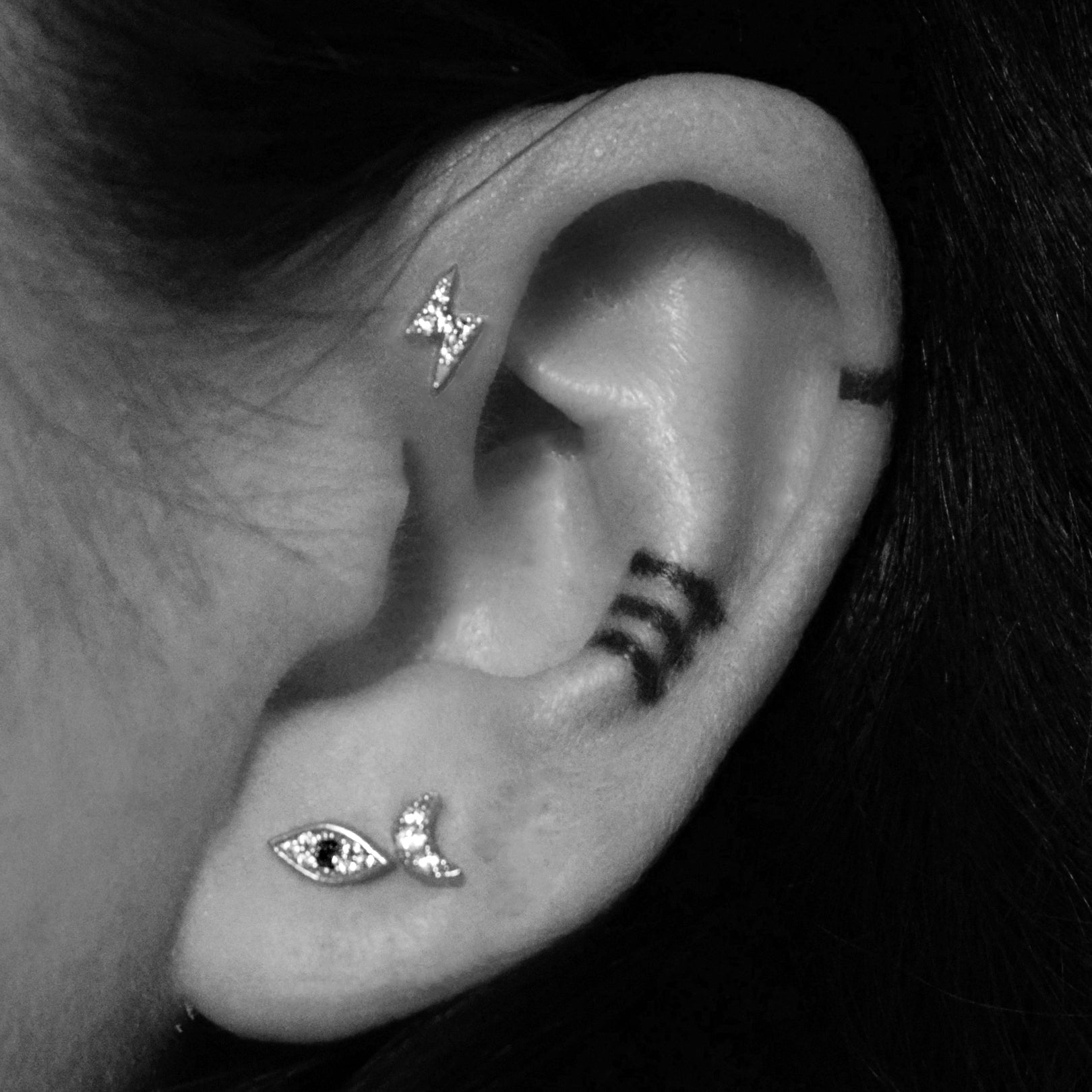 Forward helix piercing inspiration - Evil Eye Nap Earrings
