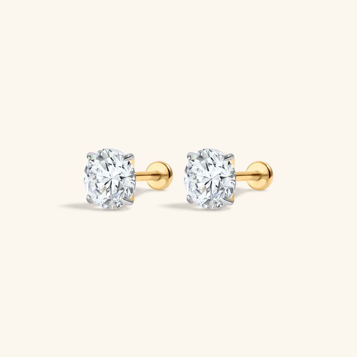 Lab Grown Diamond Nap Earrings - Gold - 1.00 TCW