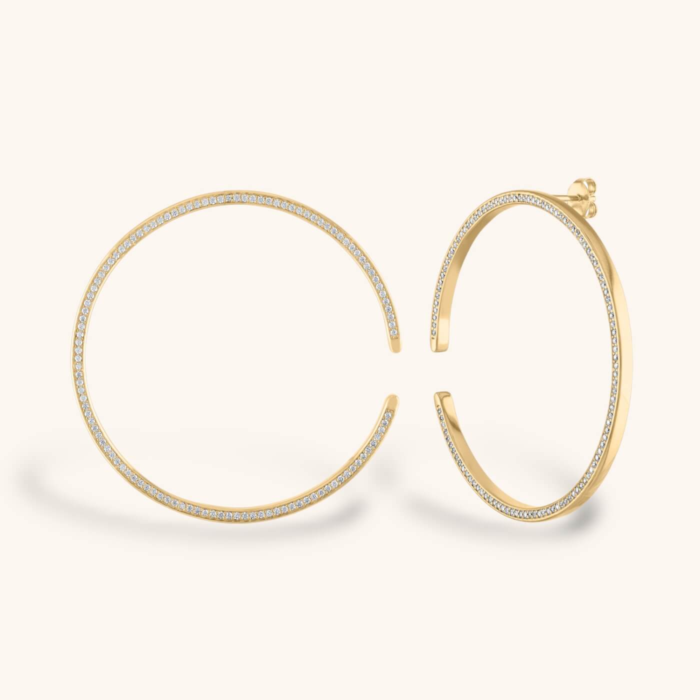Large Celestial Illusion Hoops (Gold)