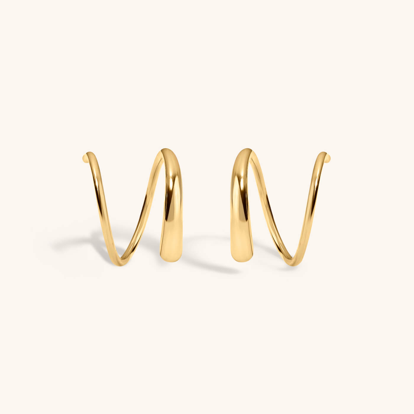 Twirl Hoops - Gold