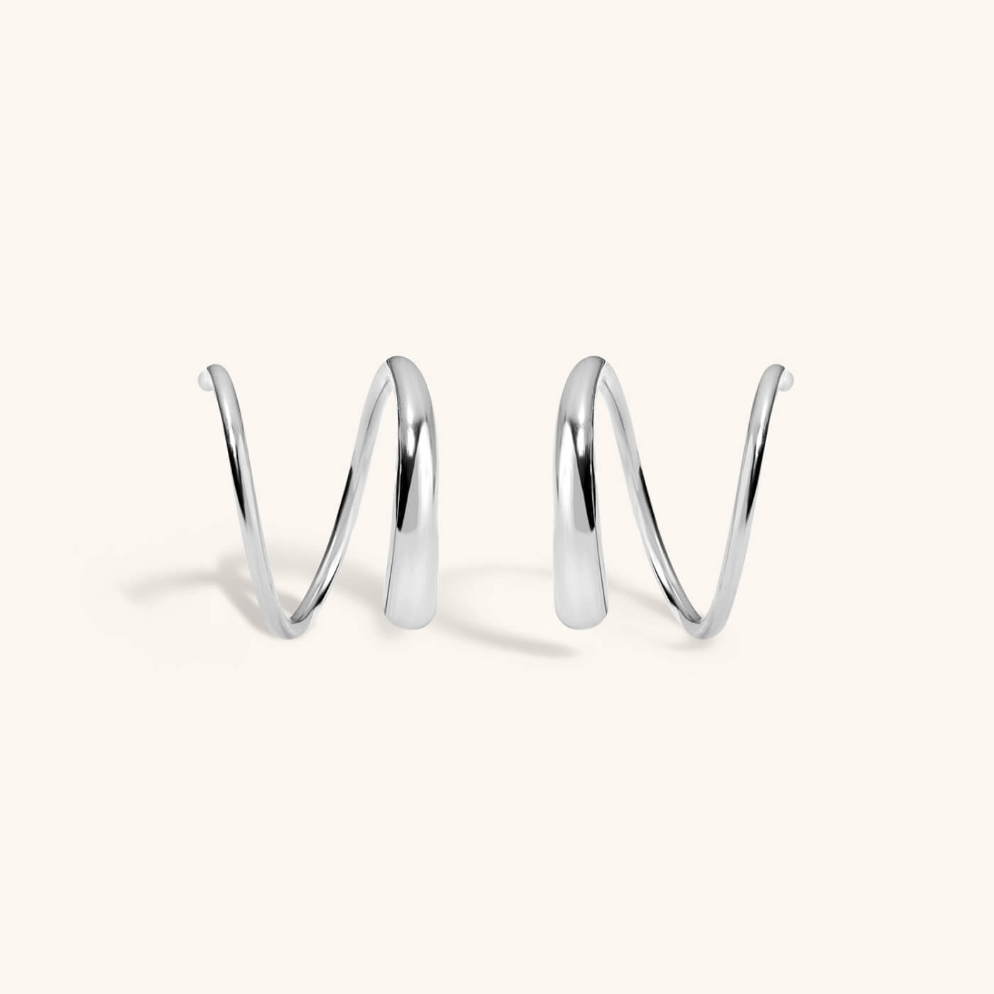 Twirl Hoops - Silver