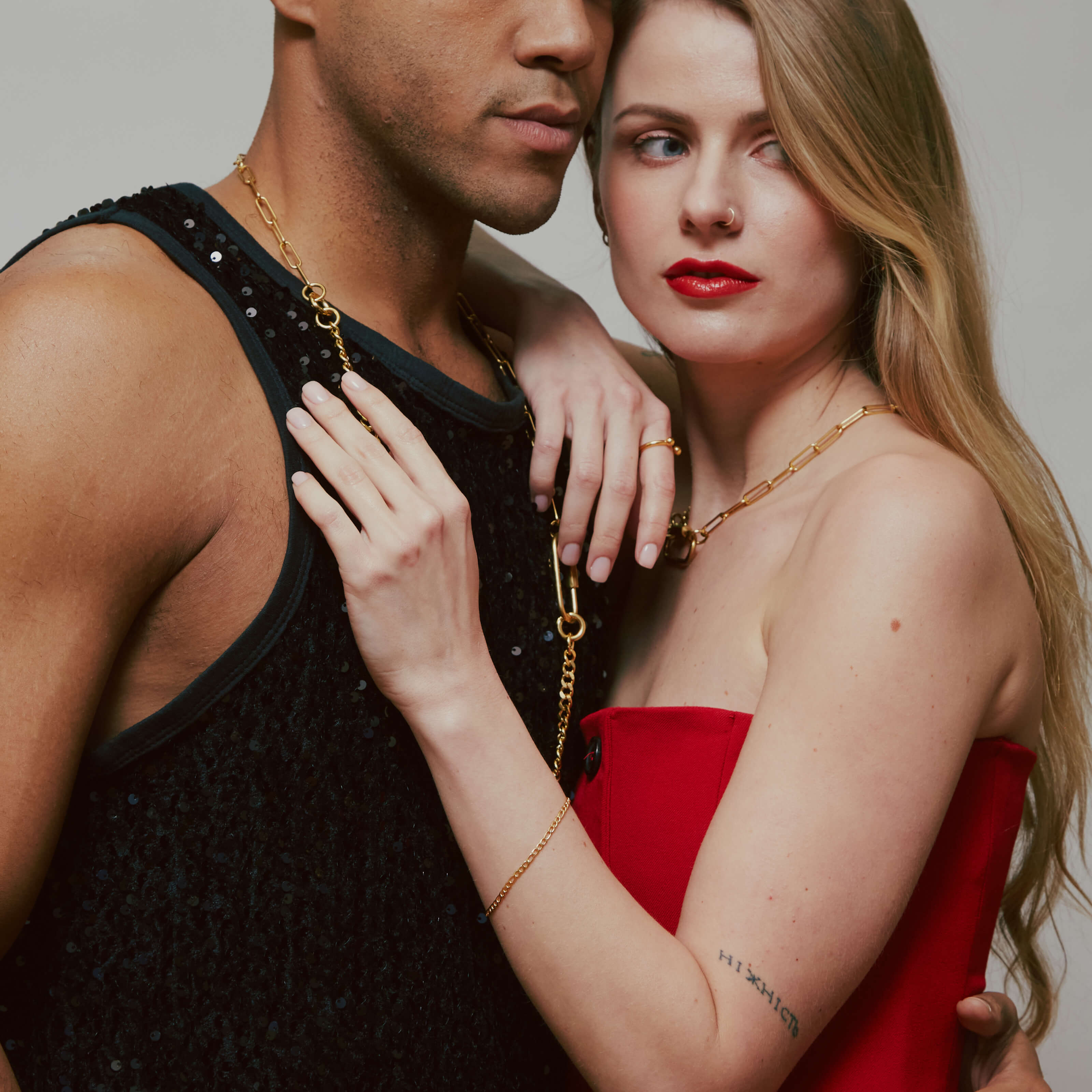 Poet Bracelet (Gold) on model