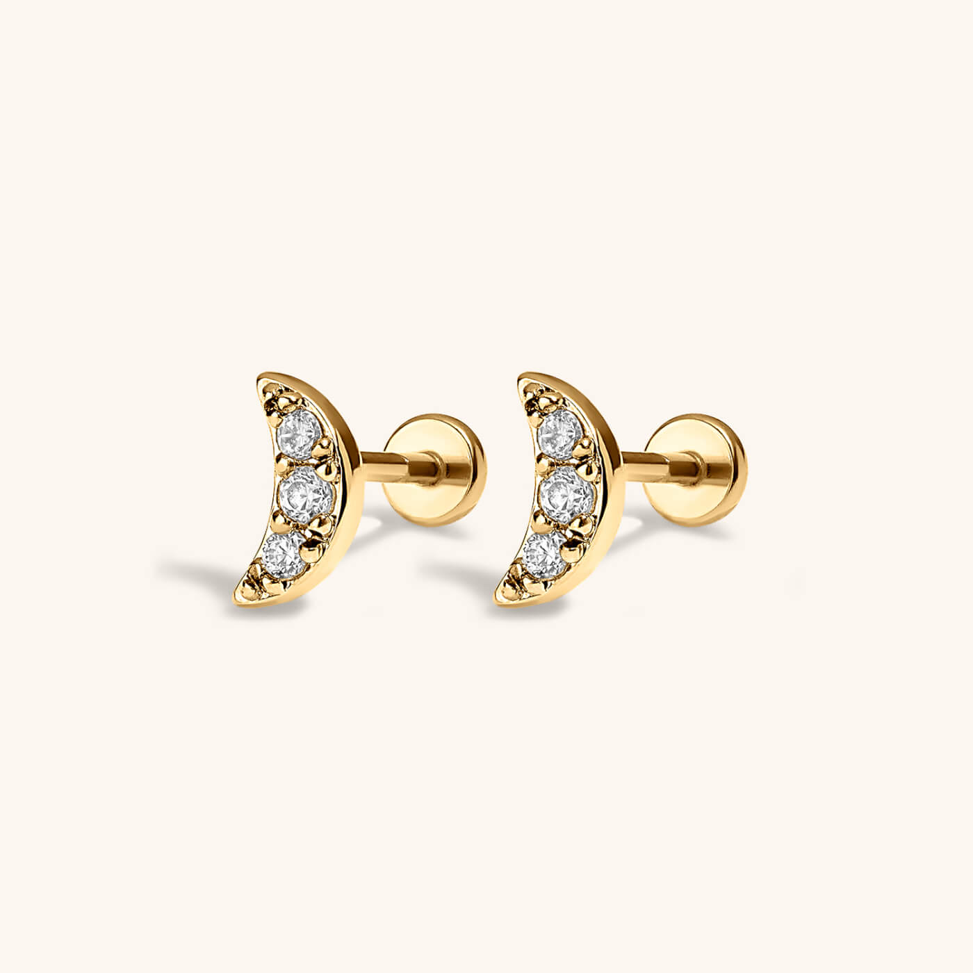 Titanium moon earrings hotsell