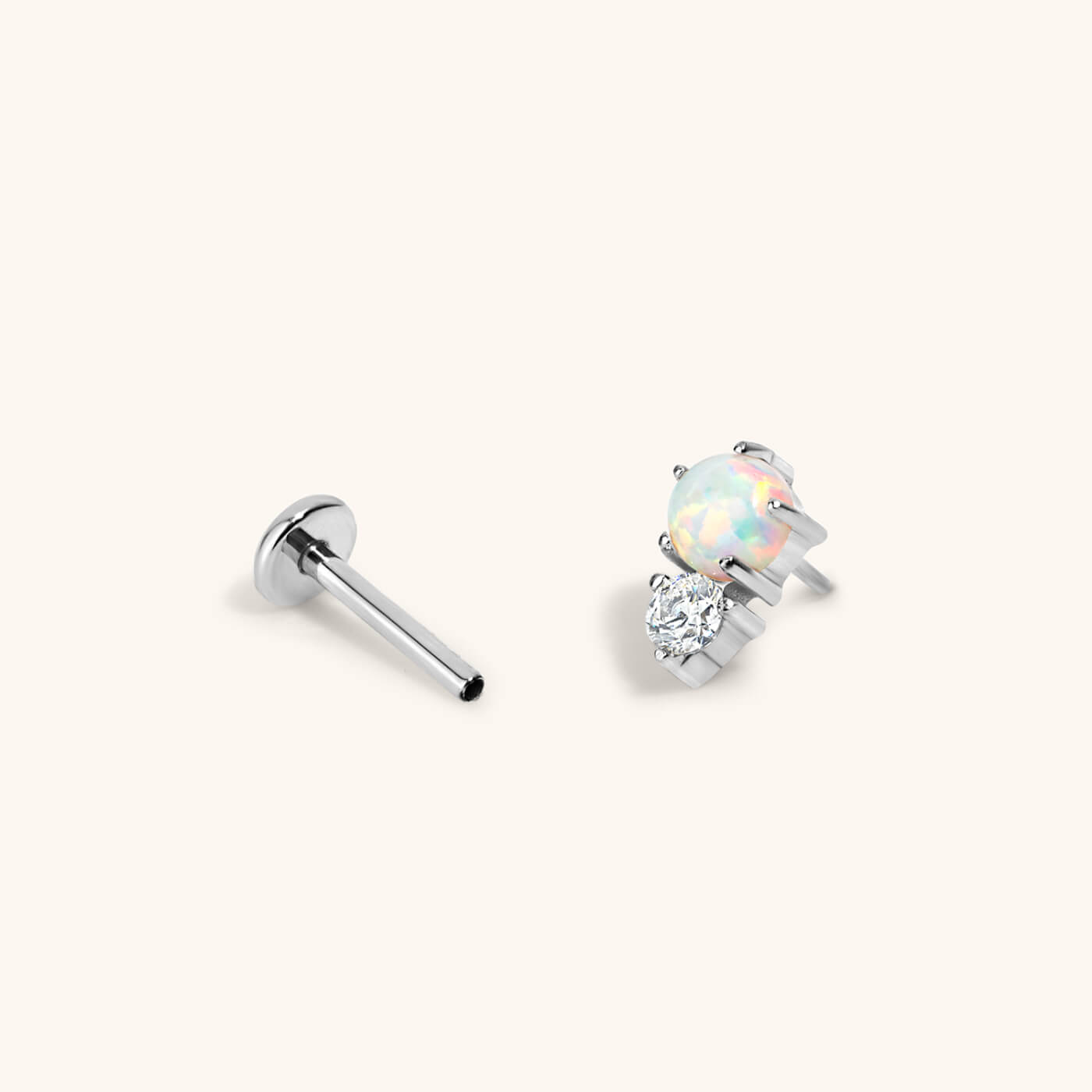 Wish and Hope Opal Nap Earrings (Silver)