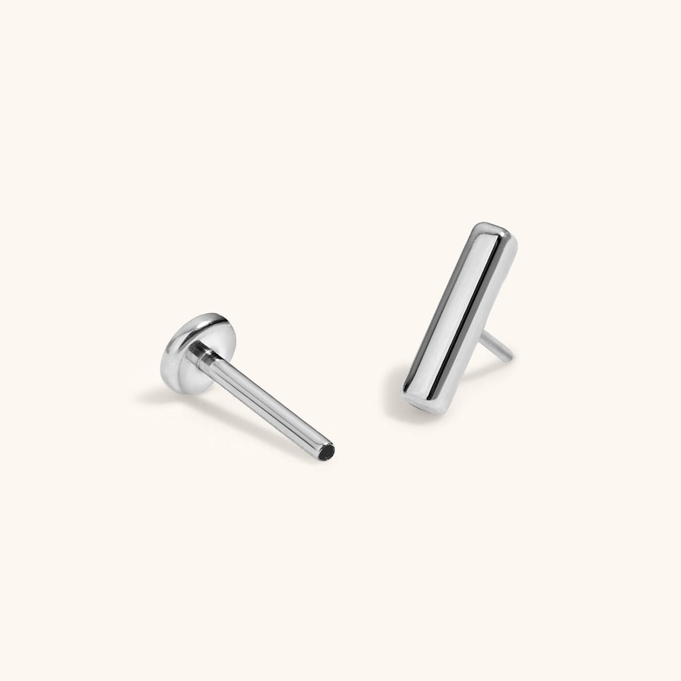Bar Nap Earrings (Silver)