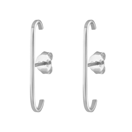 Classic Suspender Earrings in Sterling Silver