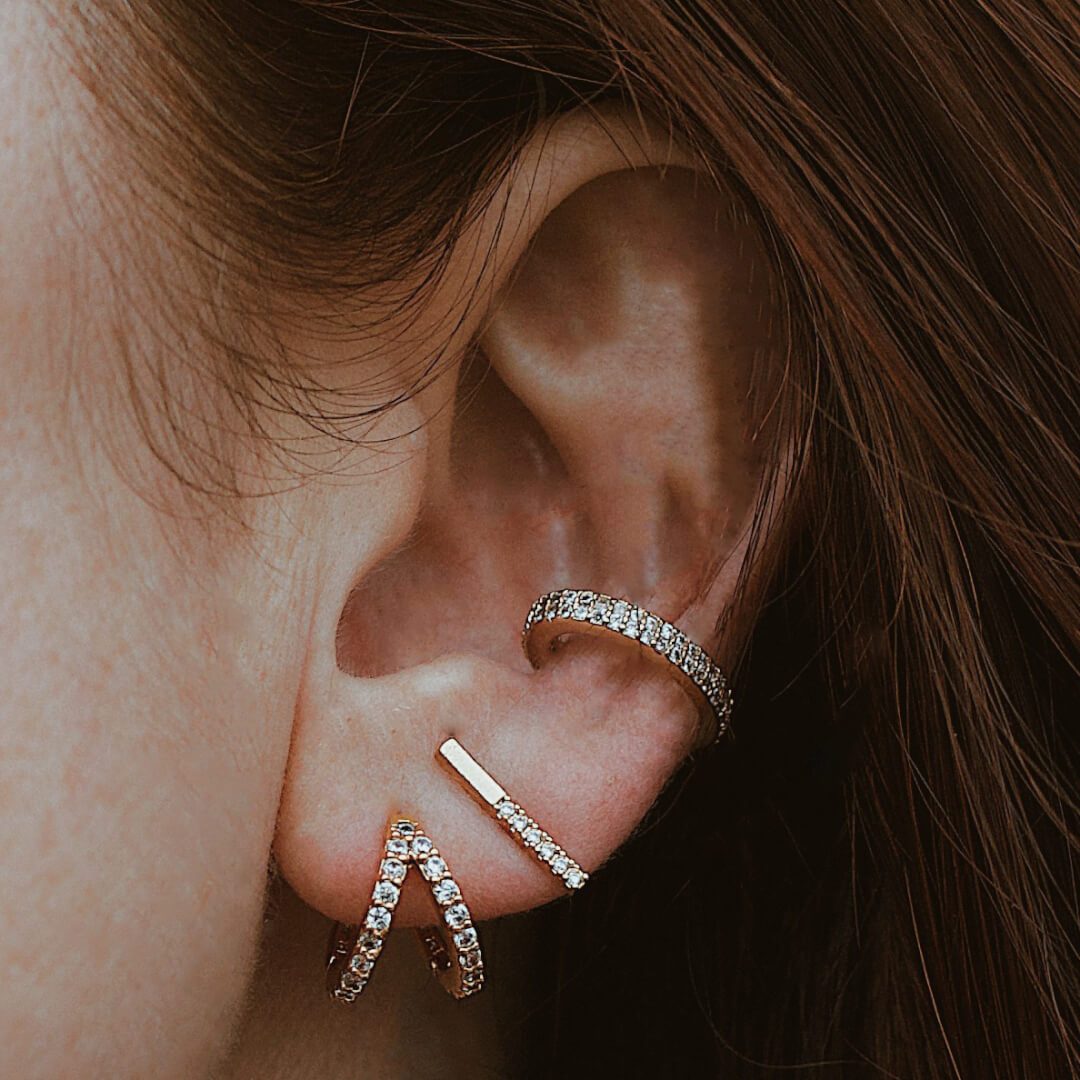 Infinite Ear Cuff in Rose Gold at Maison Miru