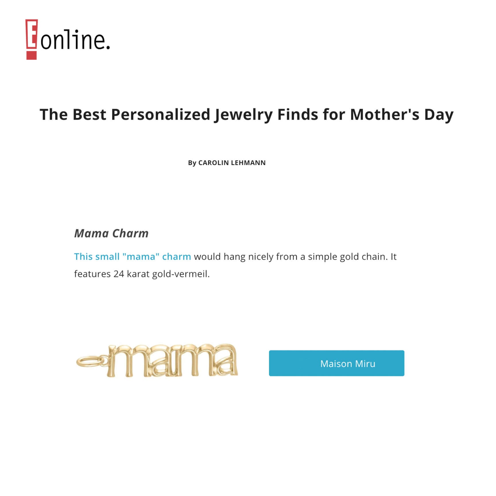Mama Charm as seen on E! Online