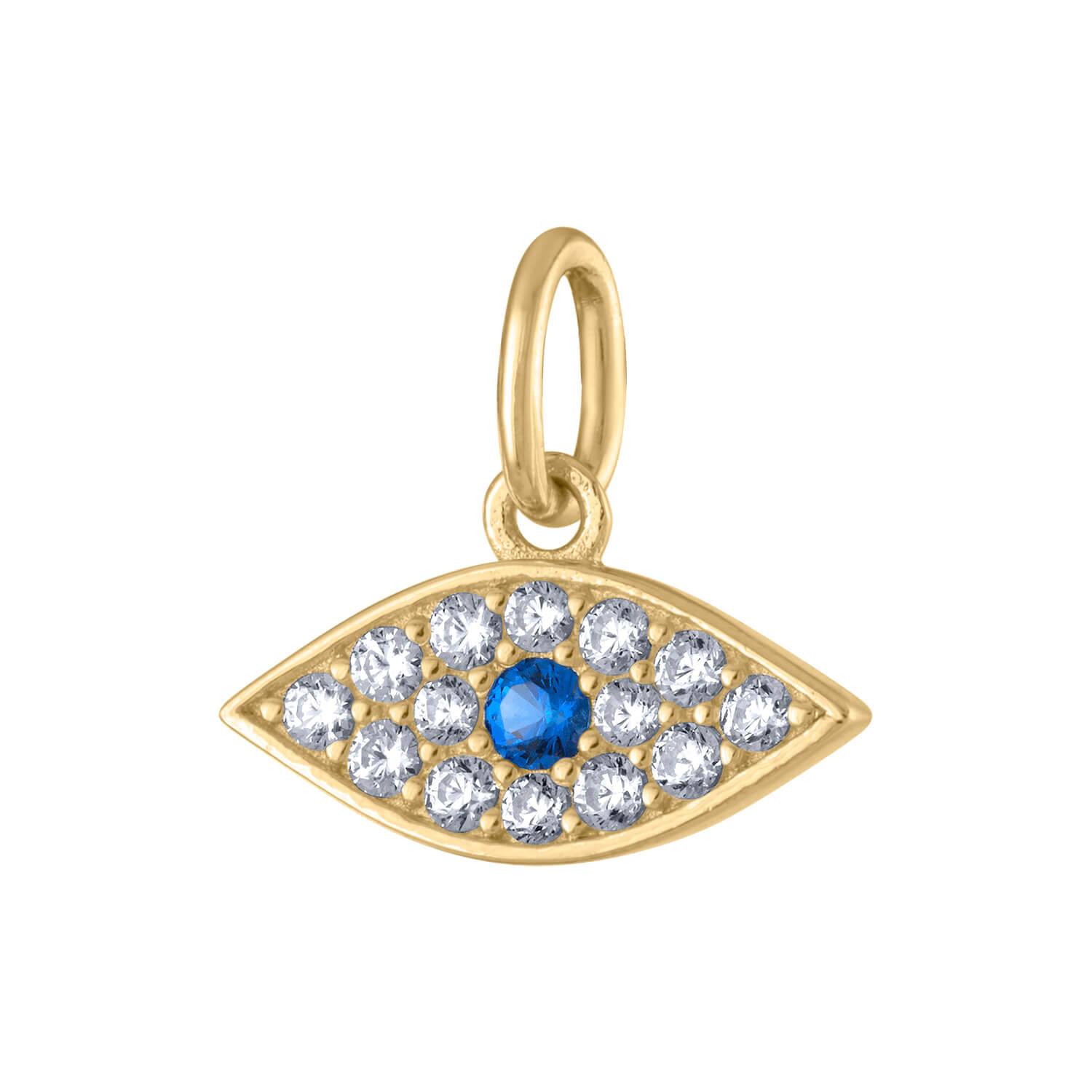 Evil Eye Charm in Gold Vermeil