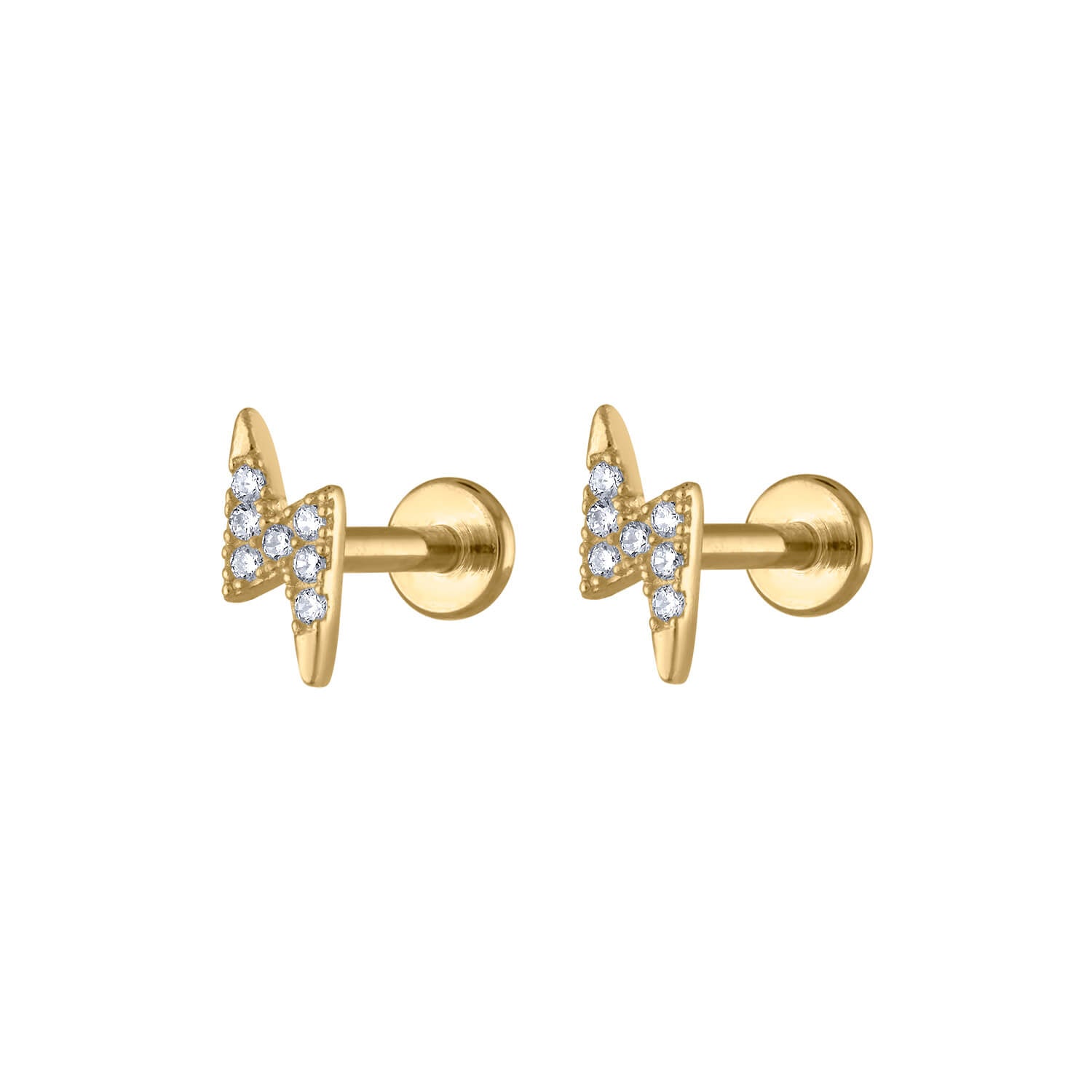 Pave Lightning Nap Earrings