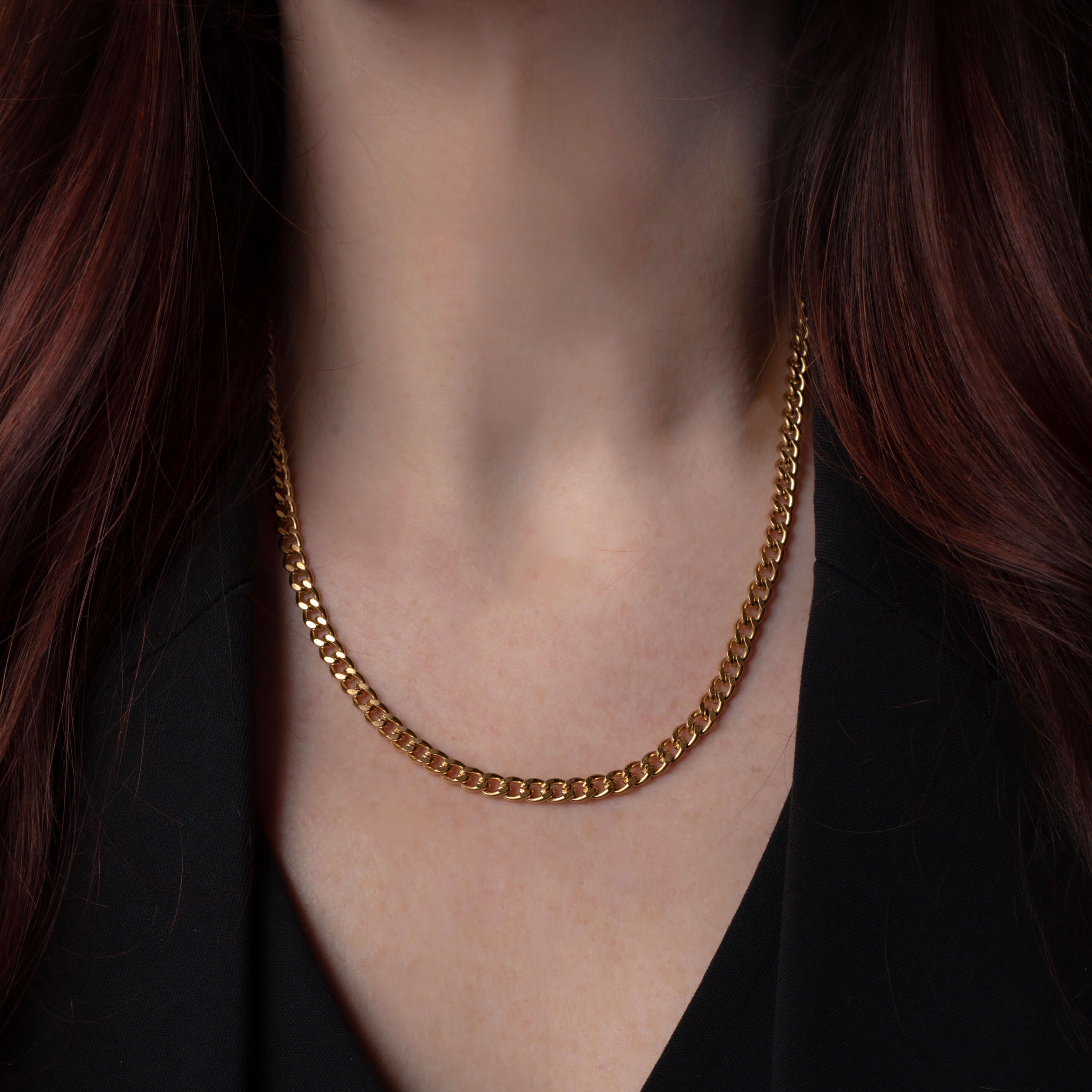 Rebel Bold Necklace (Gold) on Model