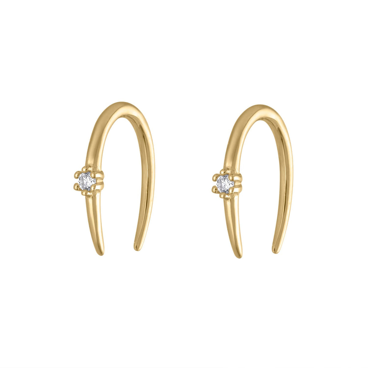Shooting Star Open Hoop Earrings in Titanium Maison Miru