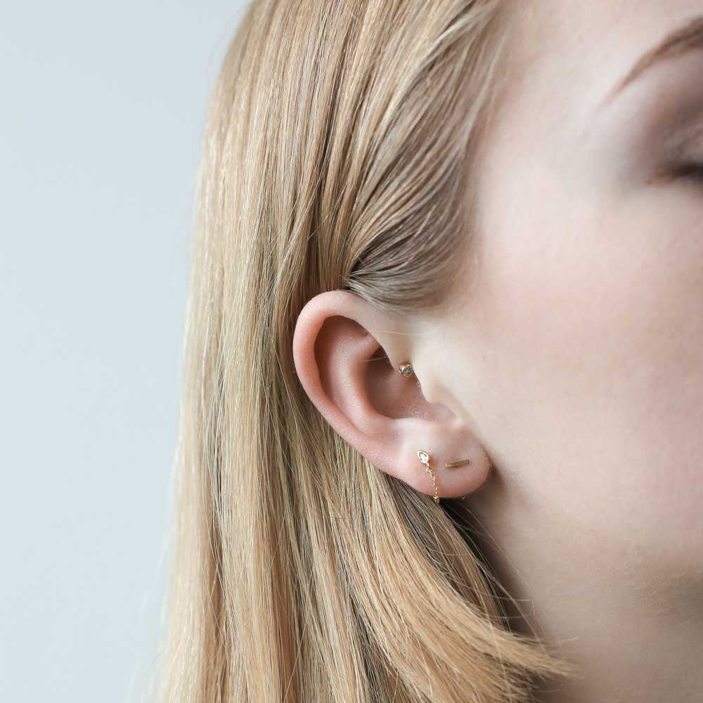 Little Bar Studs on model