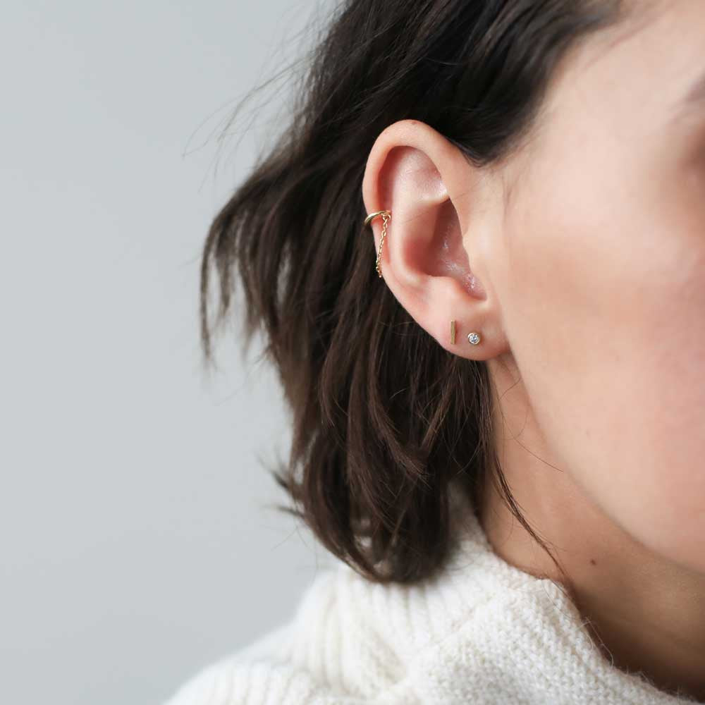 Little Bar Studs on model