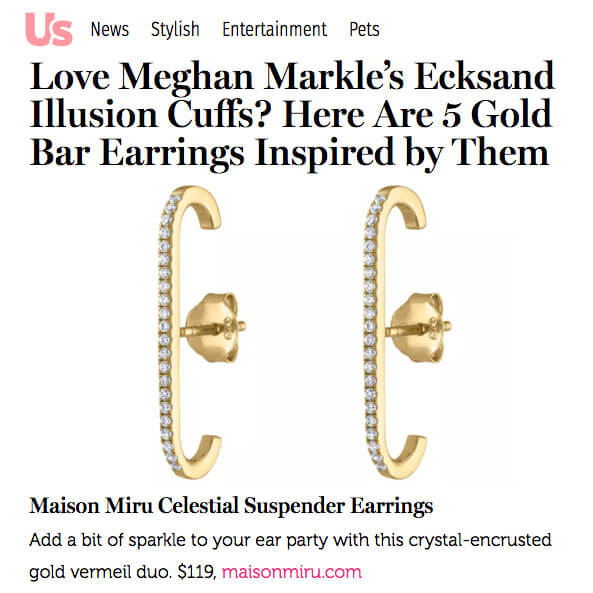 Celestial Suspender Earrings as seen on US