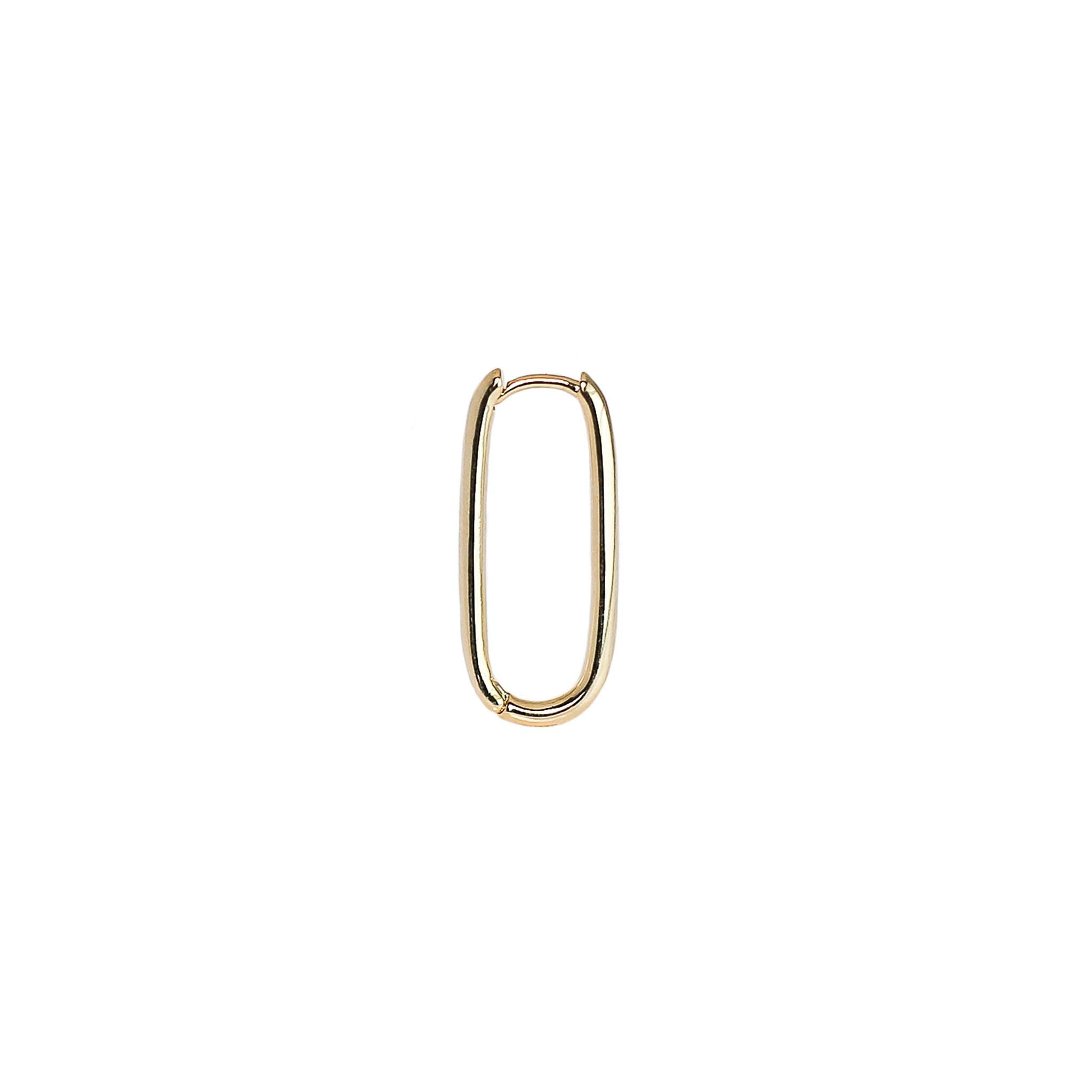 Halo Oval Hoop Earrings singular