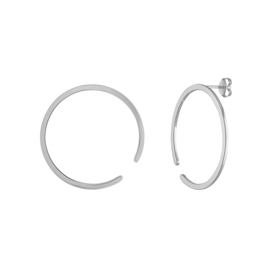 Illusion Hoops in Sterling Silver