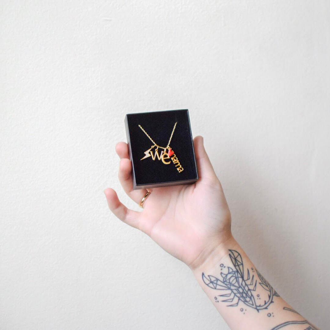 Mini Pave Lightning Charm (Gold Vermeil) in Jewelry Box