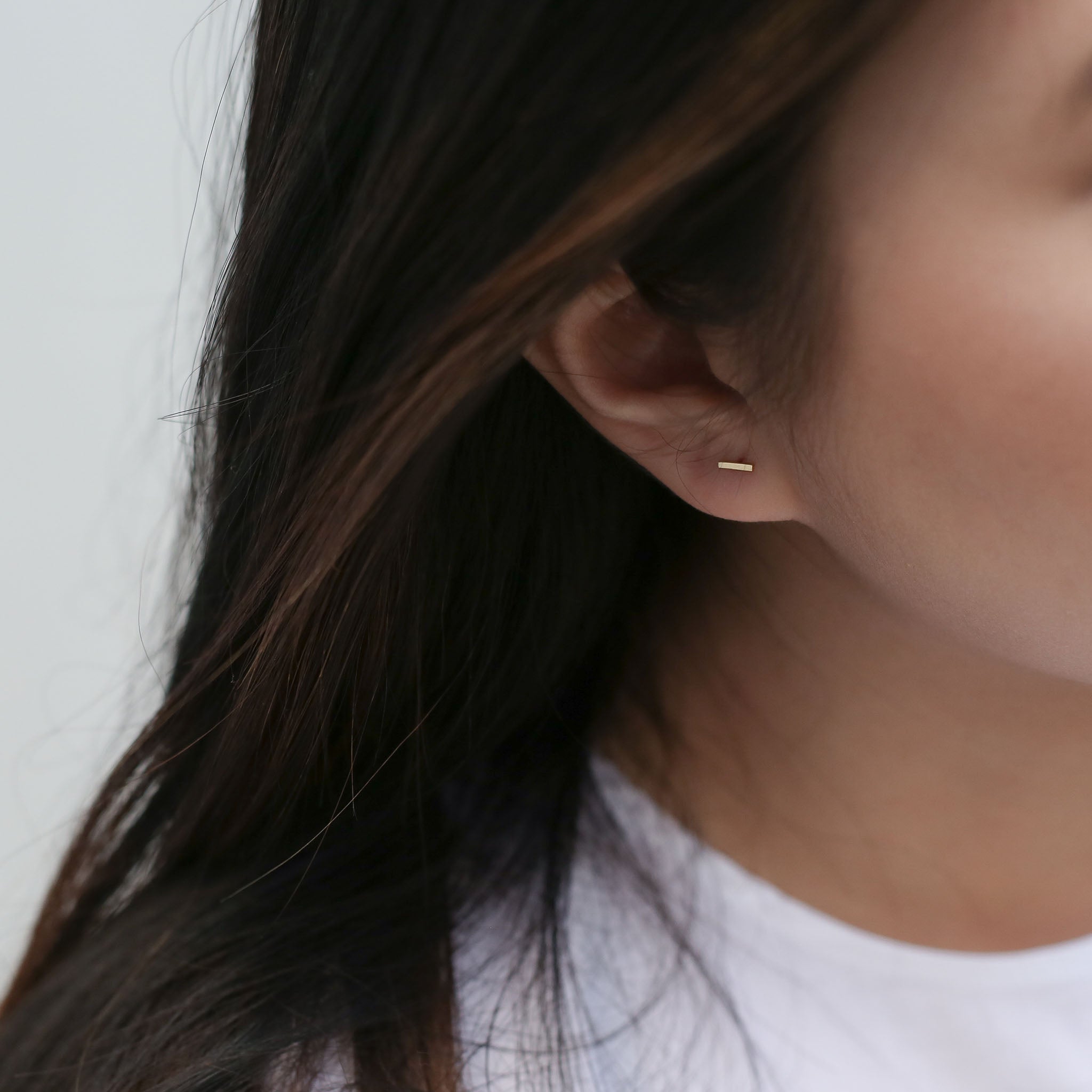 Little Bar Studs on model