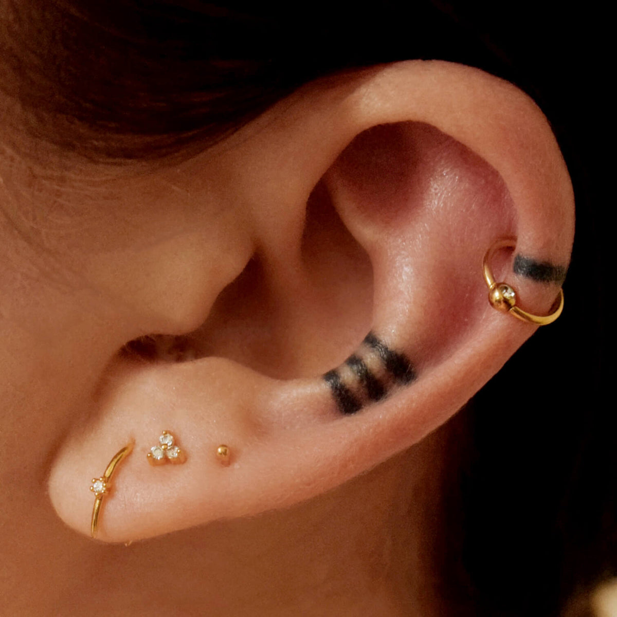 Cartilage Earrings - Studs, Hoops, Captives Earrings