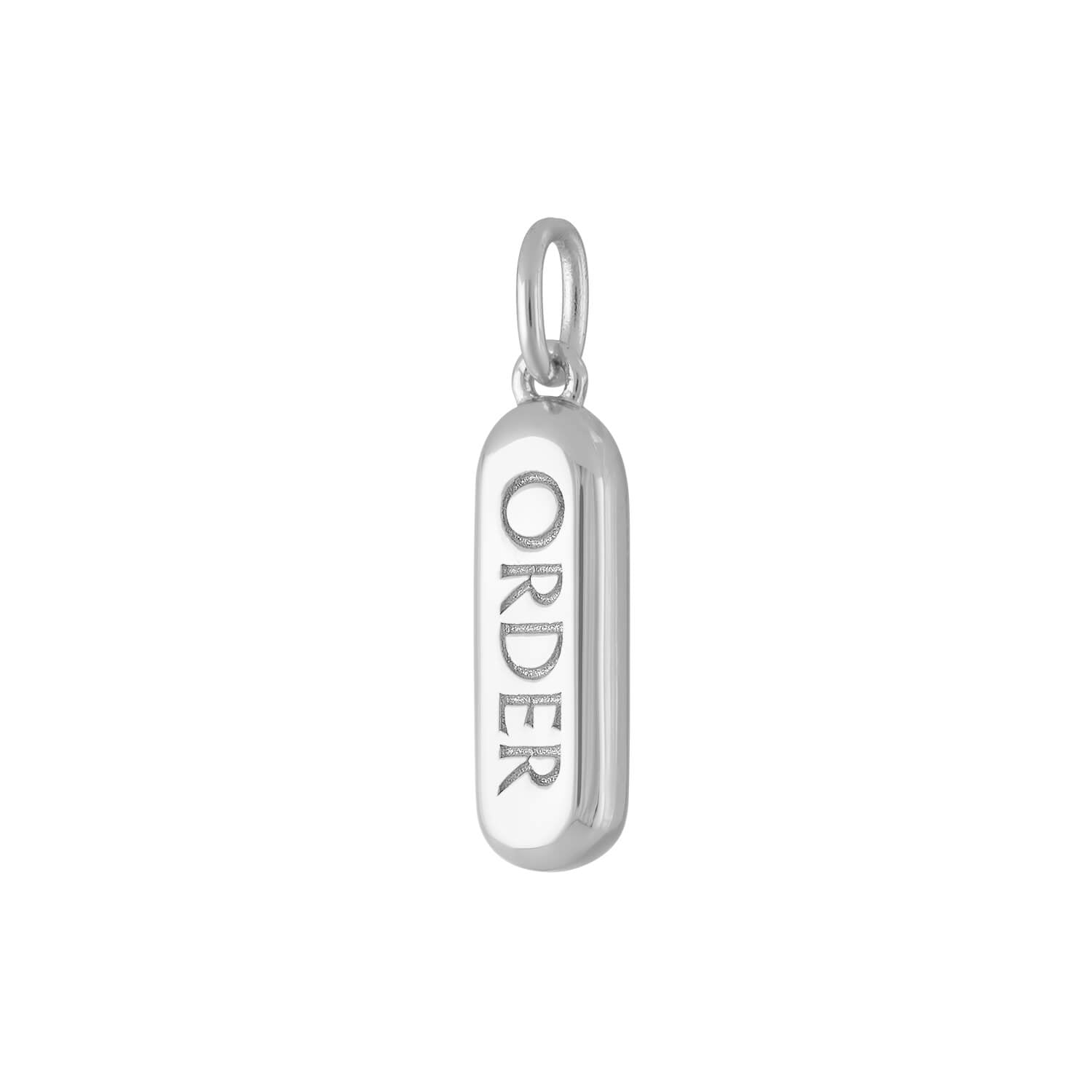 Chaos/Order Pill in Sterling Silver