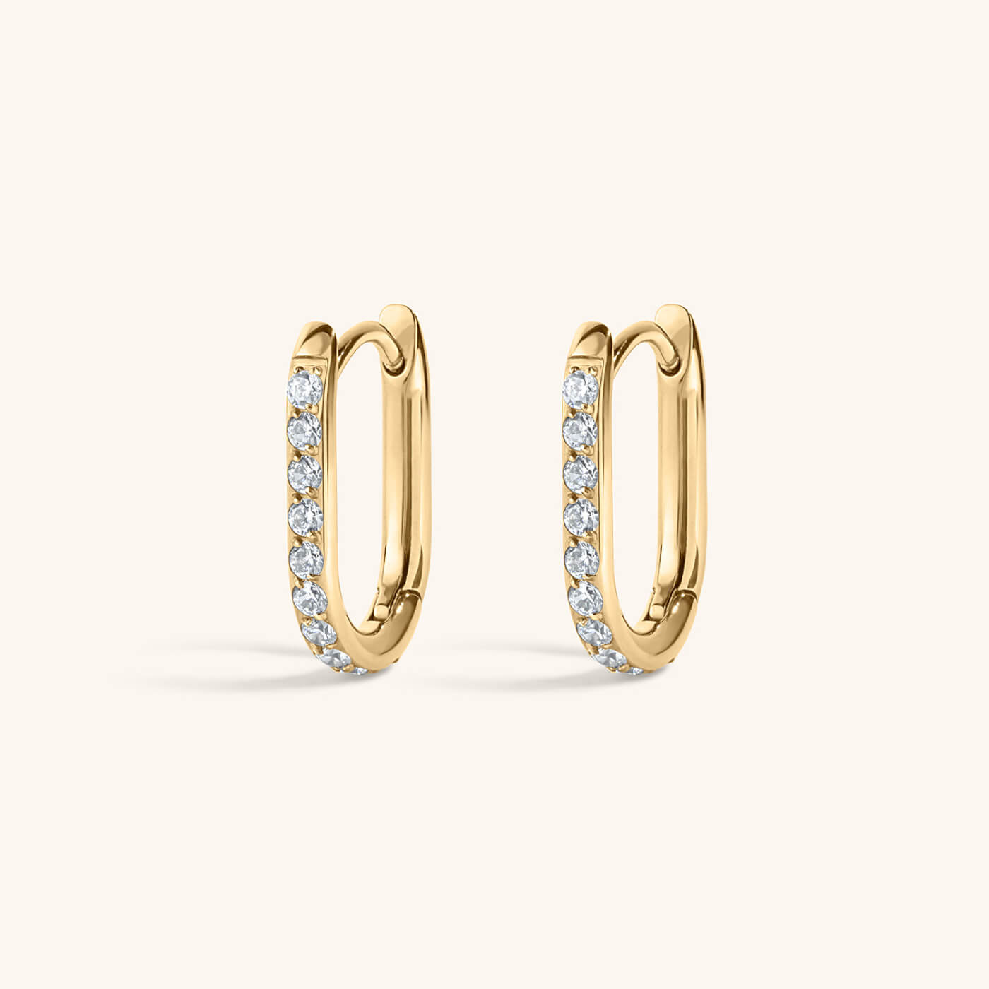 Eternity Baby Halo Oval Hoops - Gold