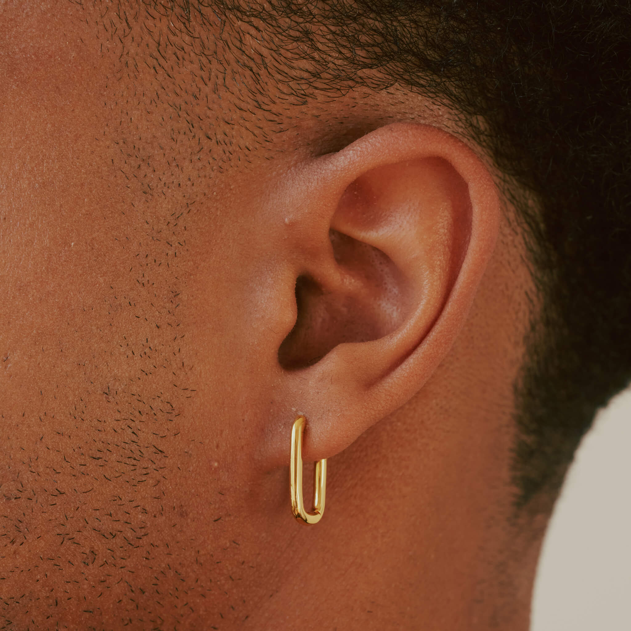 Bold Halo Oval Hoops on Model