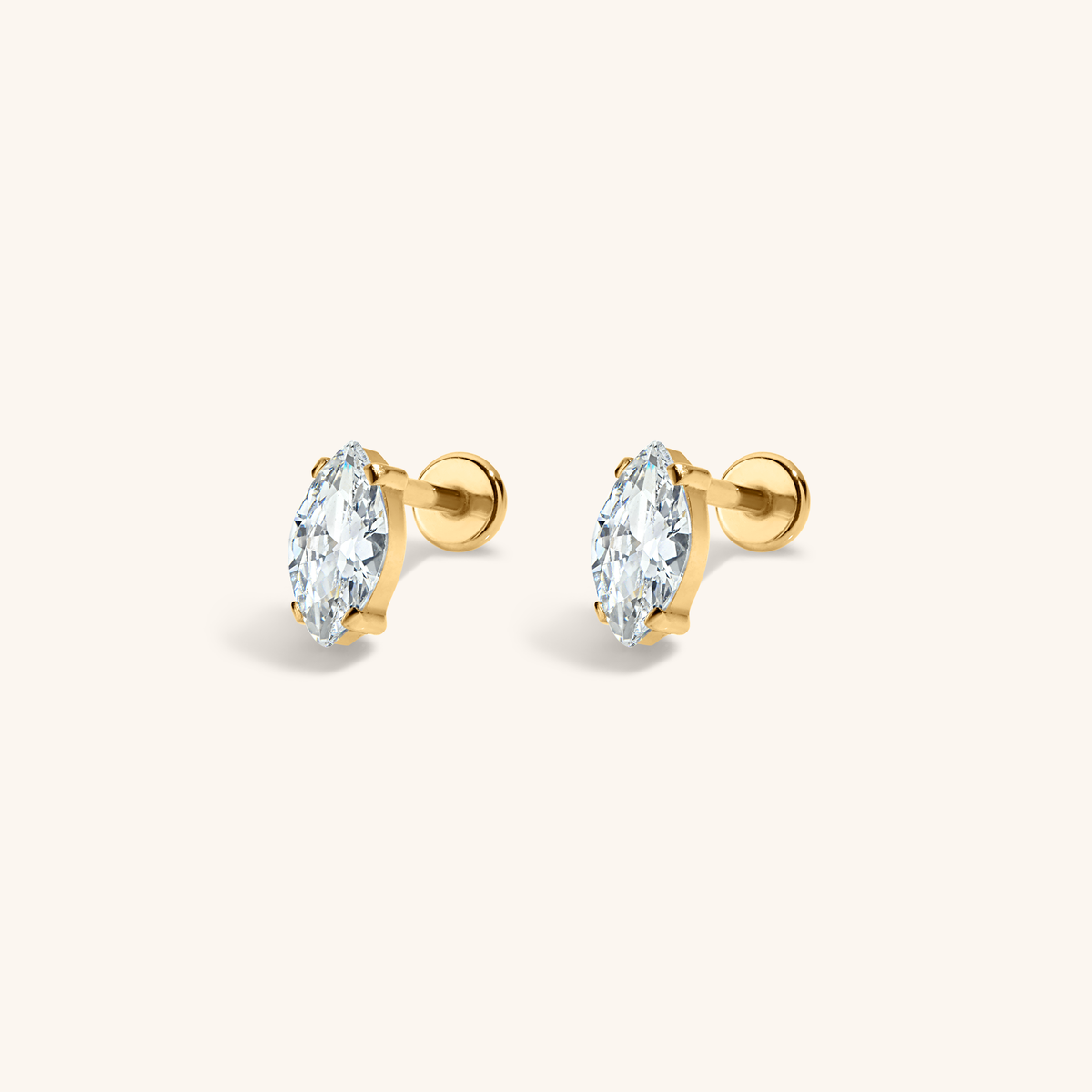 Celestial Crystal Marquise Nap Earrings (Gold)