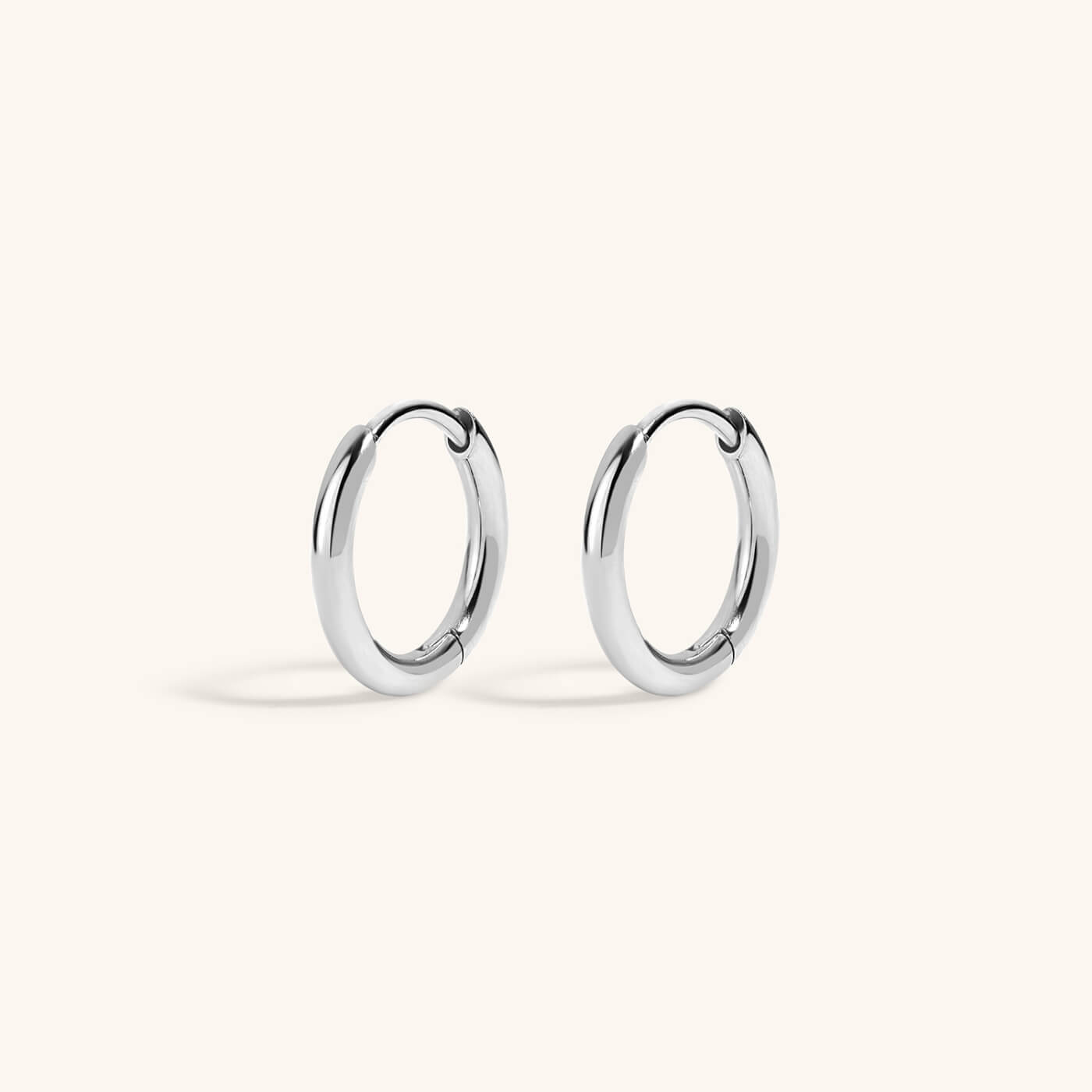 Classic Huggie Hoops in Sterling Silver