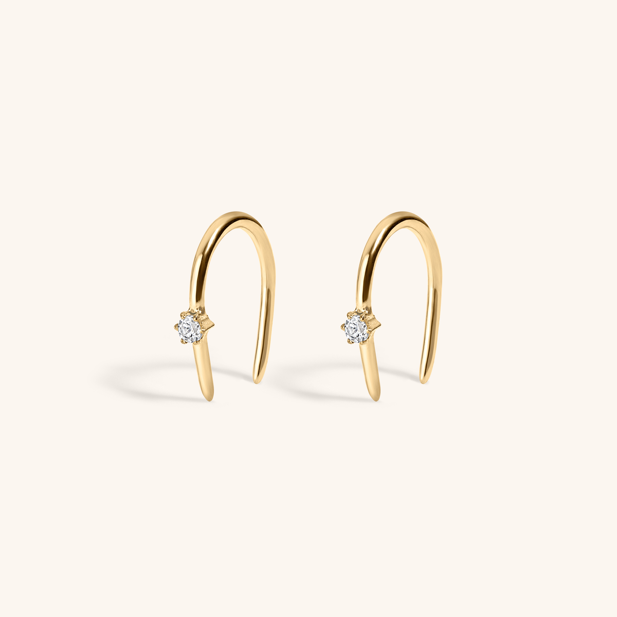 Shooting Star Open Hoops (Gold)