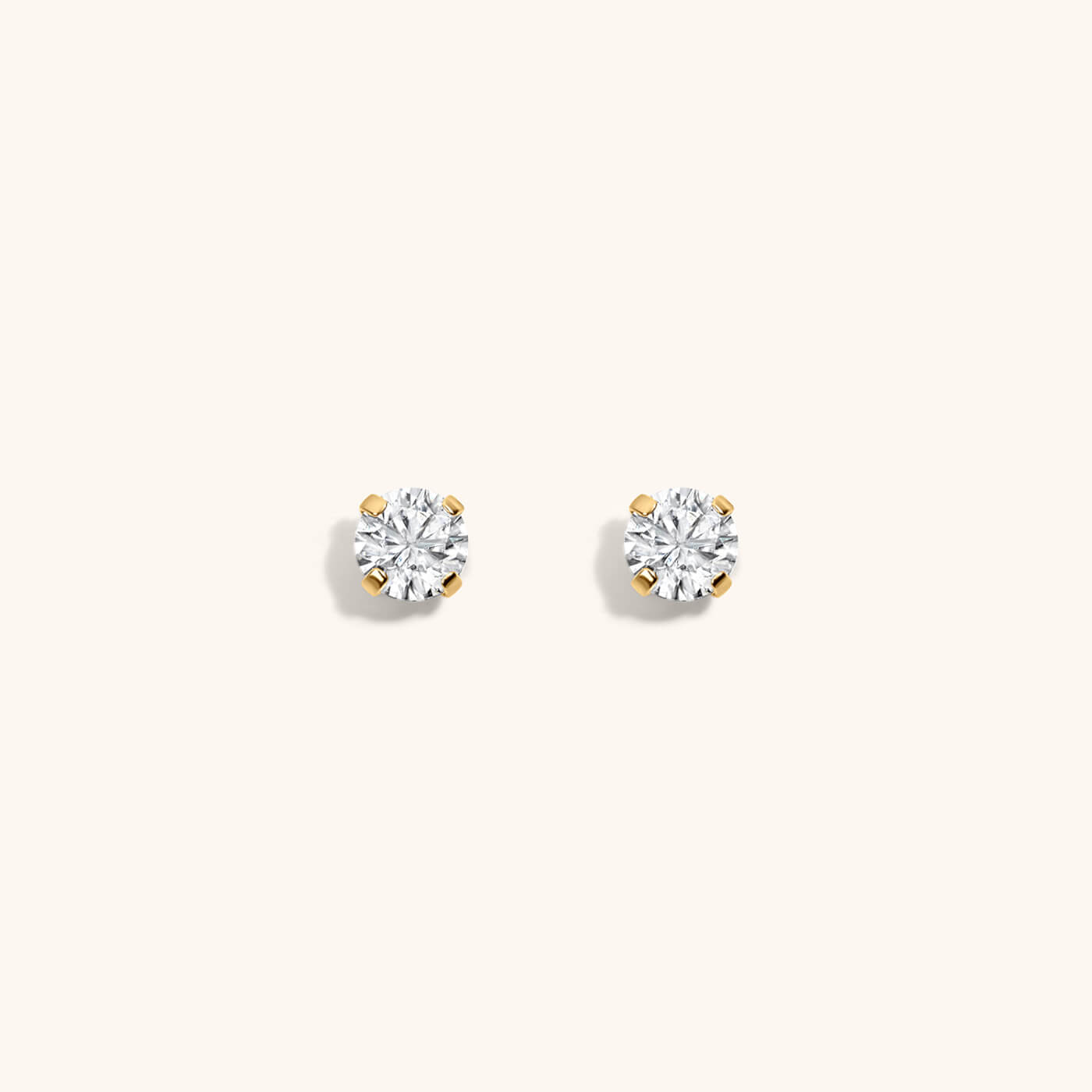 Celestial Crystal Studs in Titanium (Gold)