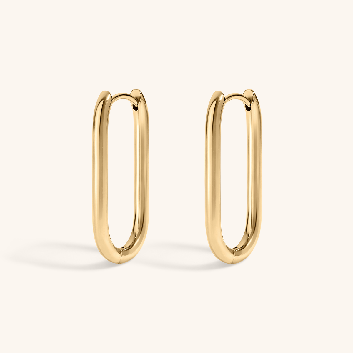 Halo Oval Hoops, 23mm (Gold)