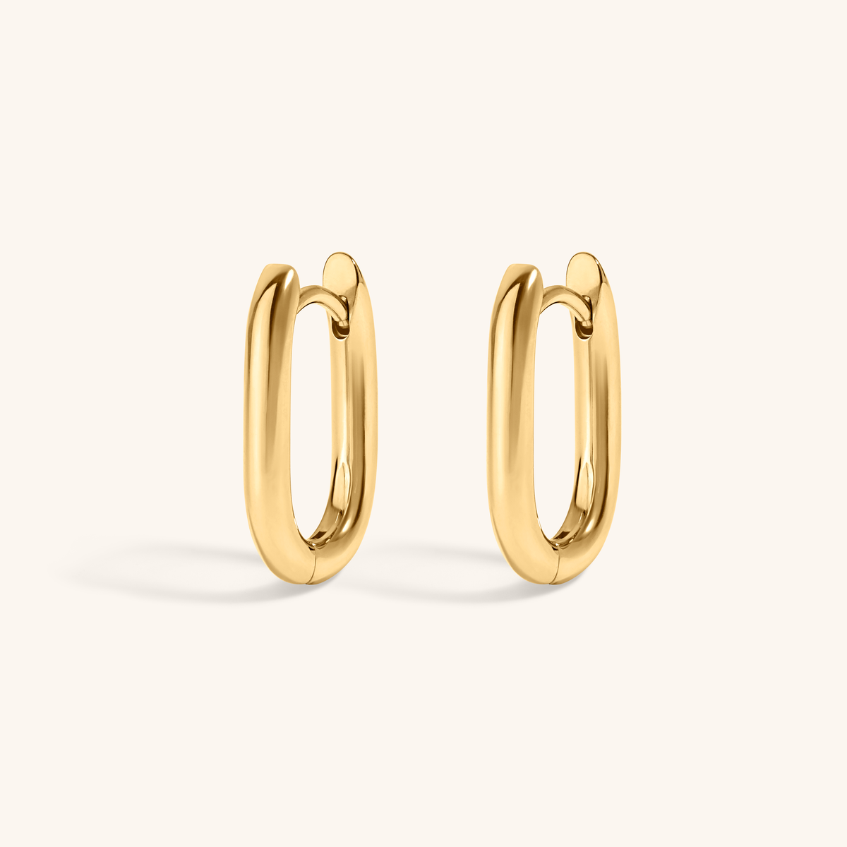 Halo Oval Hoops, 15mm (Gold)